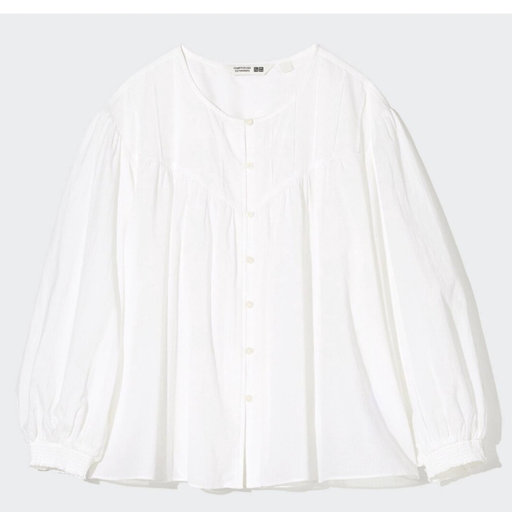 NWOT! COMPTOIR DES COTONNIERS x Uniqlo Cotton Sheer Blouse | 3/4 Sleeves